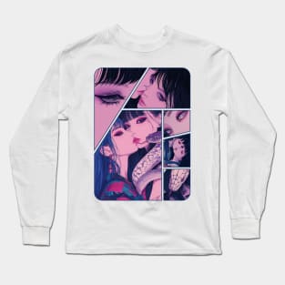 Geisha dragon in water 7207 Long Sleeve T-Shirt